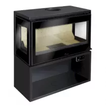 Poêle à bois Paris 800 CLID 10kW acier Anthracite - LACUNZA Réf. 3000001341383