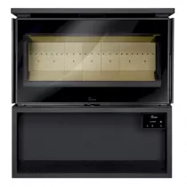 Poêle à bois Paris 800 CLID 10kW acier Anthracite - LACUNZA Réf. 3000001341383