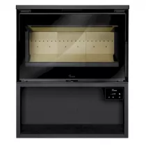 Poêle à bois Paris 8kW acier Anthracite - LACUNZA Réf. 30000001341369