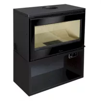 Poêle à bois Paris 8kW acier Anthracite - LACUNZA Réf. 30000001341369