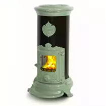 Po&ecirc;le &agrave; bois Petit Godin 310107 7.5 kW d&eacute;cor fonte Vert atoll