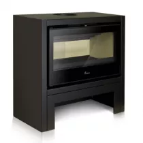 Poêle à bois Platinum 800 12.5kW acier Noir - LACUNZA Réf. 3000000128480