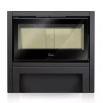Poêle à bois Platinum 800 12.5kW acier Noir - LACUNZA Réf. 3000000128480