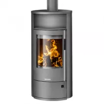 Poêle à bois Polar Neo 6 6.5kW acier Gris - ORANIER Réf. 556629