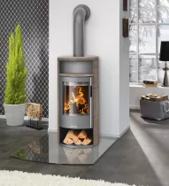 Poêle à bois Polar Neo 6 6.5kW acier Gris céramique Grappa - ORANIER Réf. 556683