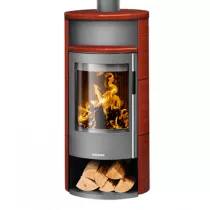 Poêle à bois Polar Neo 6 6.5kW acier Gris céramique Rouge paprika - ORANIER Réf. 556682