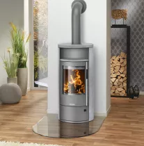 Poêle à bois Polar Neo 6 6.5kW acier Gris pierre Ollaire - ORANIER Réf. 556622
