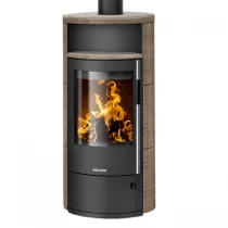 Poêle à bois Polar Neo 6 6.5kW acier Noir céramique Grappa - ORANIER Réf. 556687