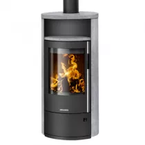 Poêle à bois Polar Neo 6 6.5kW acier Noir pierre Ollaire - ORANIER Réf. 556652