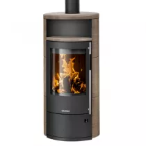 Poêle à bois Polar Neo 8 8kW acier Noir céramique Grappa - ORANIER Réf. 556887