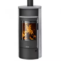 Poêle à bois Polar Neo 8 8kW acier Noir pierre Ollaire - ORANIER Réf. 556852