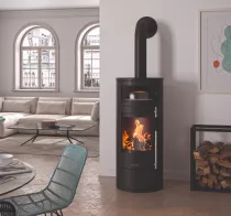 Poêle à bois Polar Neo Bakeri 6kW acier Noir - ORANIER Réf. 556511