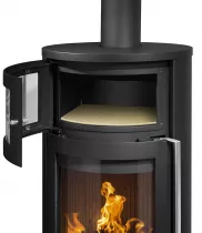 Poêle à bois Polar Neo Bakeri 6kW acier Noir - ORANIER Réf. 556511