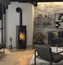 Poêle à bois Polar Neo Blackline 6.5kW acier Noir - ORANIER Réf. 555311