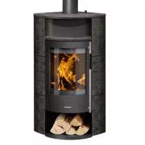 Poêle à bois Polar Neo Eck 6.5kW acier Noir céramique Namib - ORANIER Réf. 558684