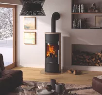 Poêle à bois Polar Neo W+ 8kW acier Noir céramique Grappa - ORANIER Réf. 556987
