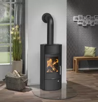 Poêle à bois Pori 5 5kW acier Noir - ORANIER Réf. 557511
