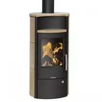 Poêle à bois Pori 5 5kW acier Noir céramique Corretto - ORANIER Réf. 557573