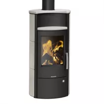Poêle à bois Pori 5 5kW acier Noir céramique Freddo - ORANIER Réf. 557575