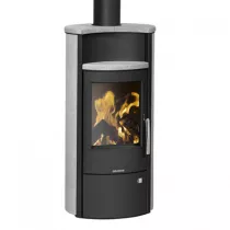 Poêle à bois Pori 5 5kW acier Noir pierre Ollaire - ORANIER Réf. 557523