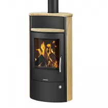 Poêle à bois Pori 7 6.5kW acier Noir pierre Sable - ORANIER Réf. 557742