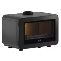 Po&ecirc;le &agrave; bois raccordable PANDA &agrave; poser 8kW Anthracite - Deville R&eacute;f. C077CG-06