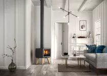 Poêle à bois raccordable PANDA Zen 8kW Anthracite- Deville Réf. C077CH-10