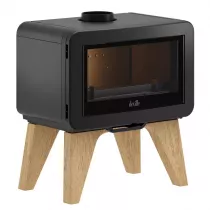 Po&ecirc;le &agrave; bois raccordable PANDA Zen 8kW Anthracite- Deville R&eacute;f. C077CH-10