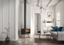 Po&ecirc;le &agrave; bois raccordable PANDA Zen 8kW Anthracite- Deville R&eacute;f. C077CH-10