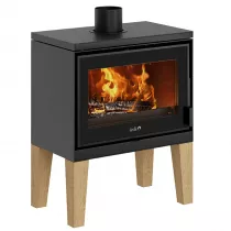 Poêle à bois raccordable SARRA ZEN 8kW Anthracite - Deville Réf. C077CP-06