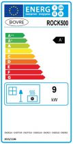 Poêle à bois Rock 7kW sur coffre fonte laquée Noir - DOVRE Réf. ROCK350WB/B