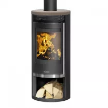 Poêle à bois Rota 2.0 5.5kW acier Noir dessus céramique Grappa - ORANIER Réf. 579332
