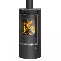 Poêle à bois Rota Top 2.0 5.5kW acier Noir dessus verre - ORANIER Réf. 579351