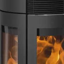 Poêle à bois Rota Tre 2.0 5.5kW acier Noir - ORANIER Réf. 579410