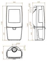 Poêle à bois Sense 9kW fonte laquée Noire - DOVRE Réf. SENSE403