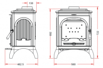 Poêle à bois Séville 2 7kW Anthracite - INVICTA Réf. 6192-44