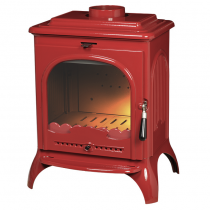 Poêle à bois Séville 2 7kW émaillé rouge - INVICTA Réf. P619247