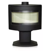 Poêle à bois Tarbes 6kW fonte Anthracite - LACUNZA Réf. 3000000132692