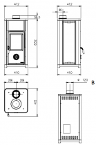 Poêle à bois Tea 6.6kW Blanc - LA NORDICA Réf. 7111810