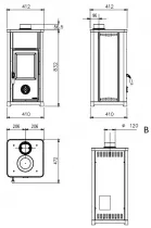 Po&ecirc;le &agrave; bois Tea 6.6kW Blanc - LA NORDICA R&eacute;f. 7111810
