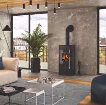 Poêle à bois Teja 6kW acier Noir - ORANIER Réf. 563311