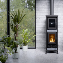 Poêle à bois Thermorossi Agnese Evo Easy 7.3kW avec four Pierre Ollaire