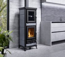 Poêle à bois Thermorossi Agnese Evo Easy 7.3kW avec four Pierre Ollaire