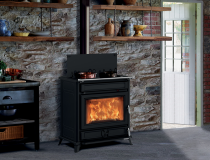 Poêle à bois Thermorossi Agorà 12.3kW Noir mat