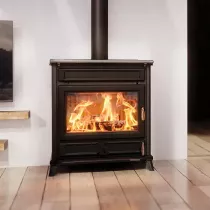 Po&ecirc;le &agrave; bois Thermorossi Agor&agrave; 12.3kW Noir mat