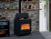 Po&ecirc;le &agrave; bois Thermorossi Agor&agrave; 12.3kW Noir mat