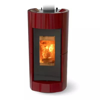 Po�le � bois Thermorossi Chic Evo Wood 10.1kW Bordeaux 