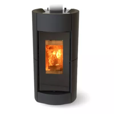 Po�le � bois Thermorossi Chic Evo Wood 10.1kW Noir mat