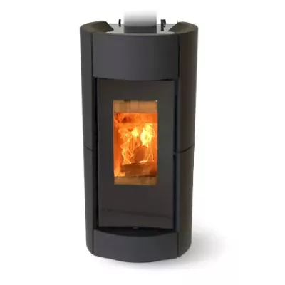 Po�le � bois Thermorossi Chic Evo Wood 10.1kW Noir mat