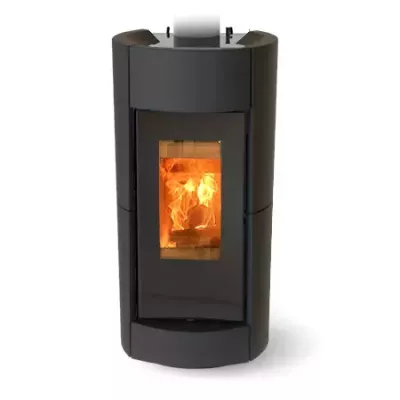 Po�le � bois Thermorossi Chic Evo Wood 10.1kW Noir mat